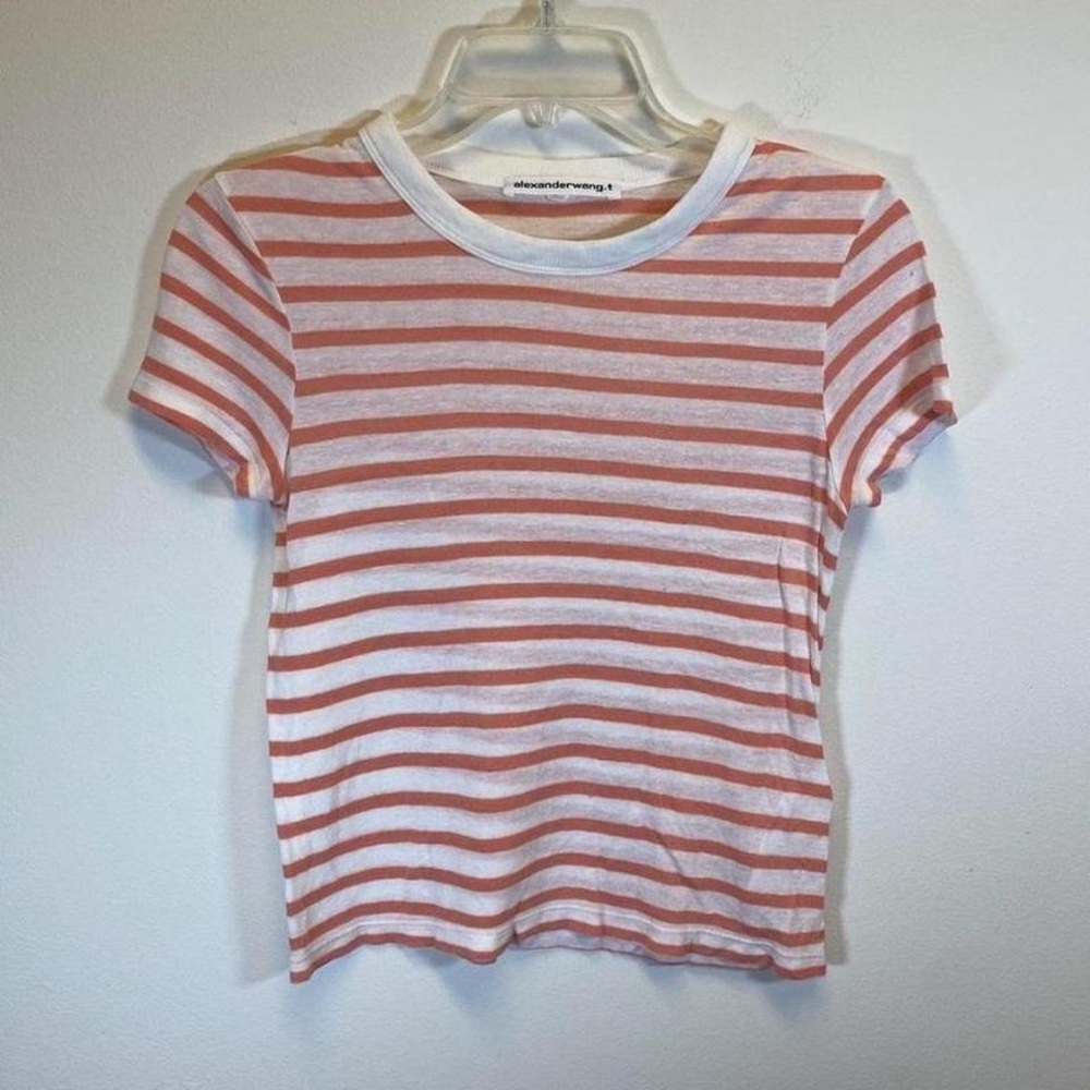 Alexander Wang Striped red and White T-Shirt tee